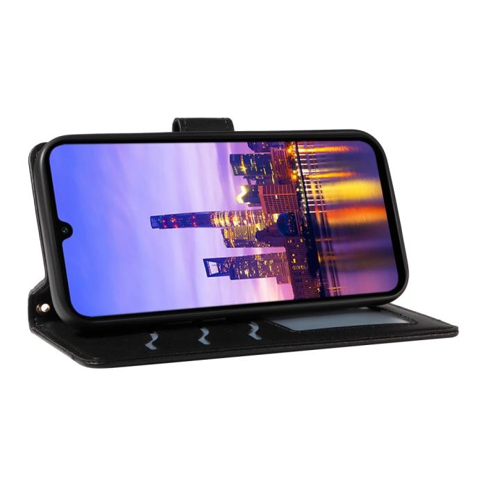 Bild 3,  Samsung Galaxy A16 / A26 5G Fodral Rhombus Läder Svart - Teknikhallen.se