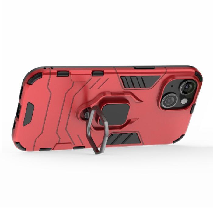 Bild 4,  iPhone 15 Skal Hybrid Armor Ring Röd - Teknikhallen.se