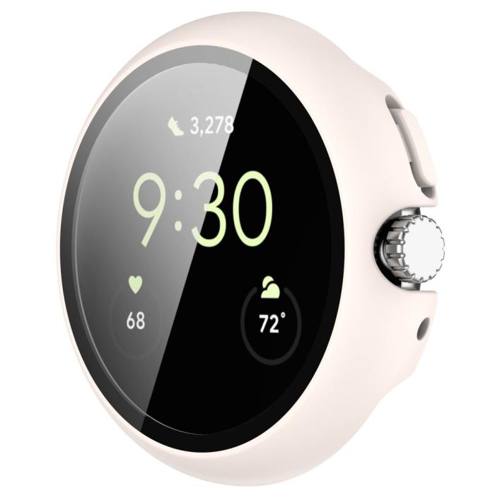 Bild 4,  Google Pixel Watch / Watch 2 Skal Med Härdat Glas Vit - Teknikhallen.se