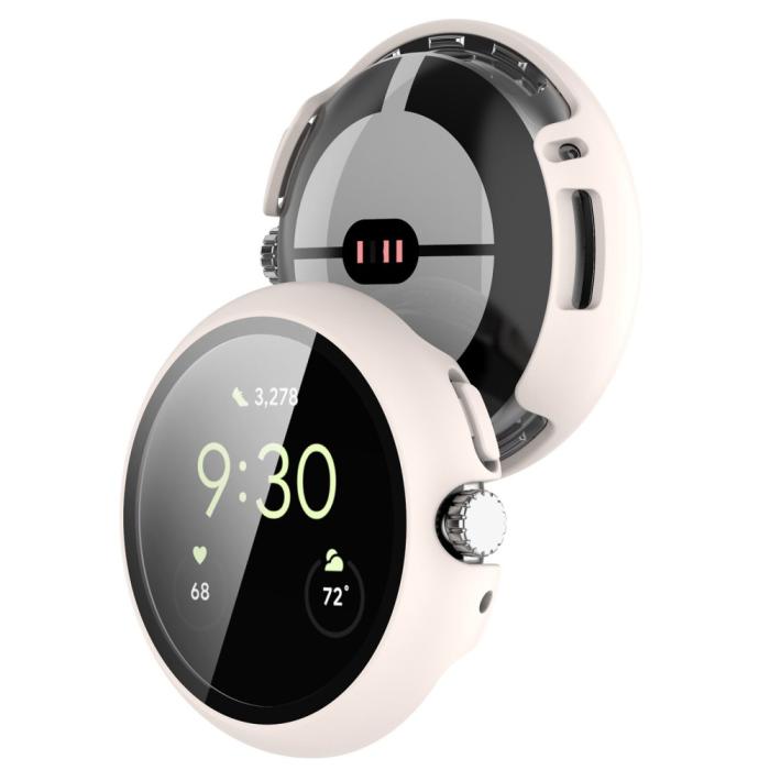 Bild 5,  Google Pixel Watch / Watch 2 Skal Med Härdat Glas Vit - Teknikhallen.se