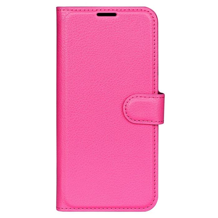 Bild 5,  Samsung Galaxy S23 Plus Fodral Litchi Läder Rosa - Teknikhallen.se