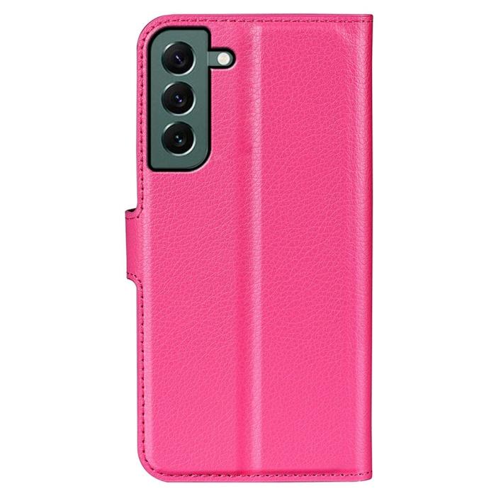 Bild 6,  Samsung Galaxy S23 Plus Fodral Litchi Läder Rosa - Teknikhallen.se
