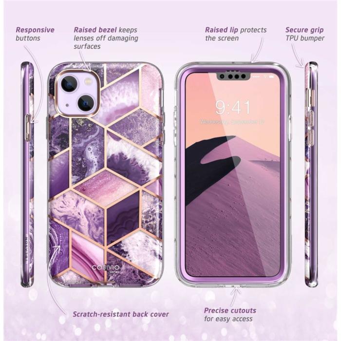 Bild 6, Supcase Supcase iPhone 15 Plus / 14 Plus Skal Cosmo Marmor Lila - Teknikhallen.se