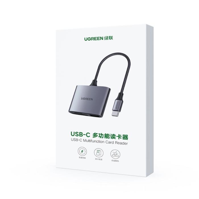 Bild 6, UGREEN UGREEN 3in1 USB-C Till Minneskortläsare / USB 2.0 Adapter - Teknikhallen.se