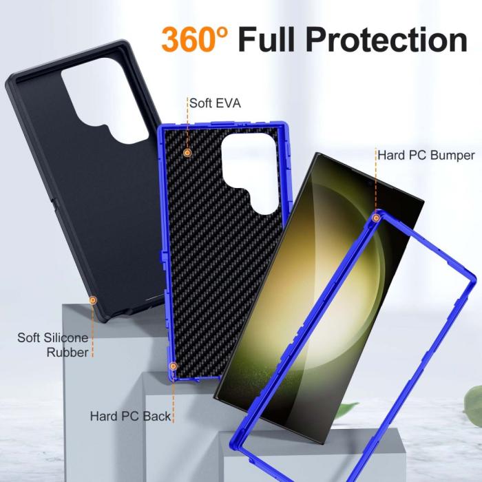 Bild 3,  Galaxy S24 Ultra Skal Xtreme Shockproof Hybrid Svart/Blå - Teknikhallen.se
