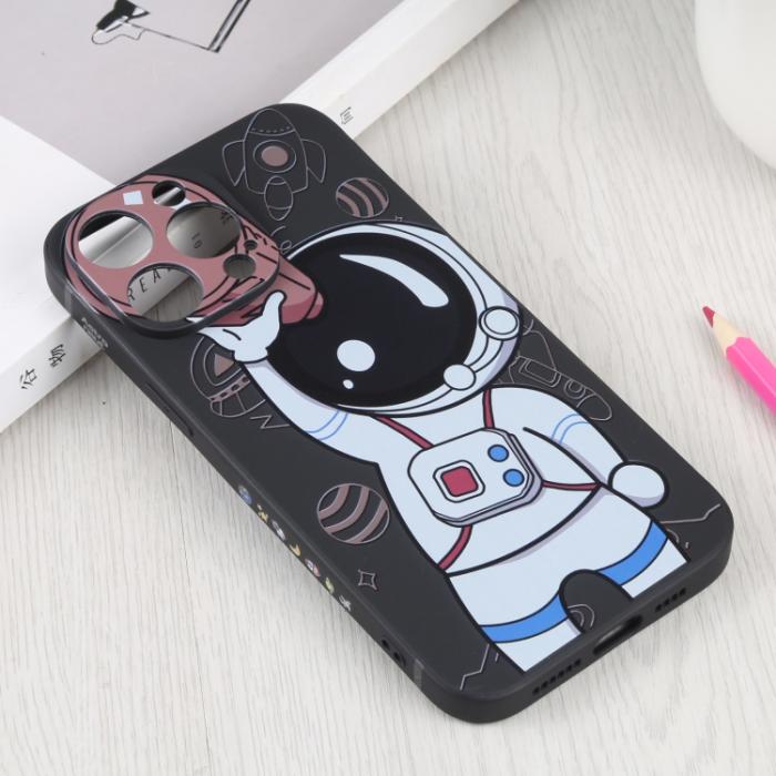 Bild 2,  iPhone 14 Pro Skal Spaceman Svart/Brun - Teknikhallen.se