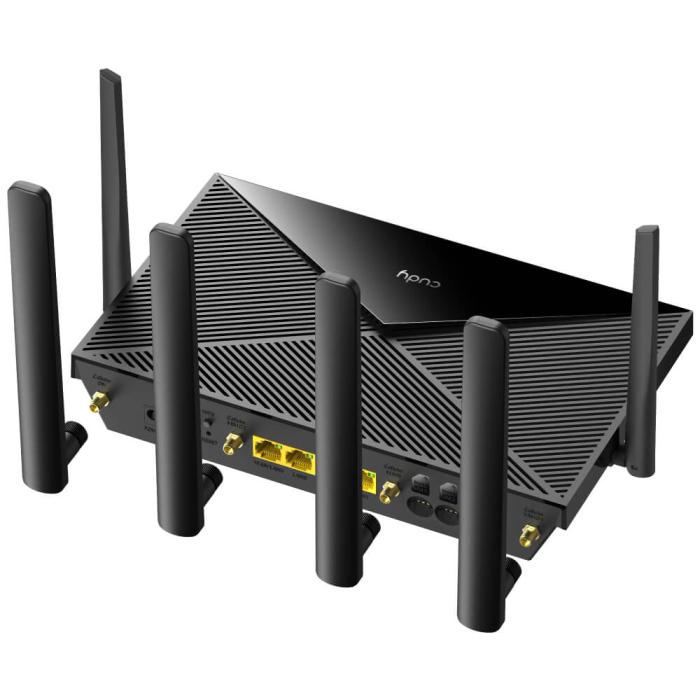 Bild 3, Cudy Cudy 4G Router LT700 Cat6 AC1200 Gigabit Dual-SIM Svart - Teknikhallen.se