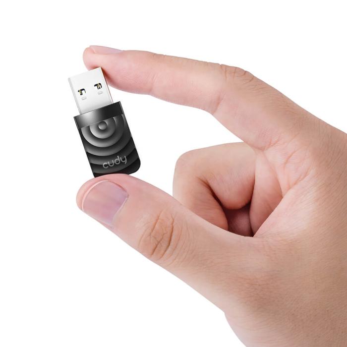 Bild 3, Cudy Cudy Adapter USB WU1300S AC1300 Svart - Teknikhallen.se