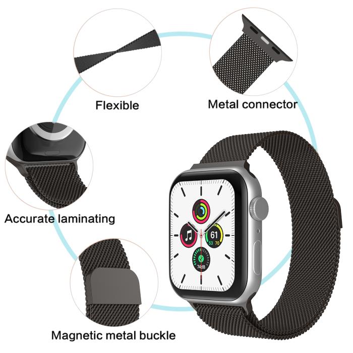 Bild 5, ColorPop ColorPop Milanese Loop Metall Armband Apple Watch 38/40/41/42 mm - Teknikhallen.se
