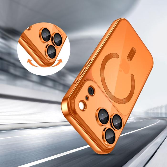 Bild 3, Tech-Protect Tech-Protect iPhone 17 Pro Skal MagSafe MagFlex Cosmic Orange - Teknikhallen.se