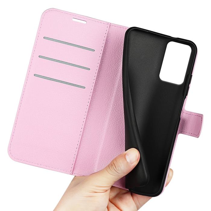 Bild 4,  Motorola Moto G35 5G Fodral Litchi Läder Ljus Rosa - Teknikhallen.se
