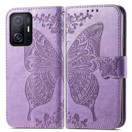  Xiaomi 11T / 11T Pro Fodral Läder Butterfly Ljus Lila - Teknikhallen.se