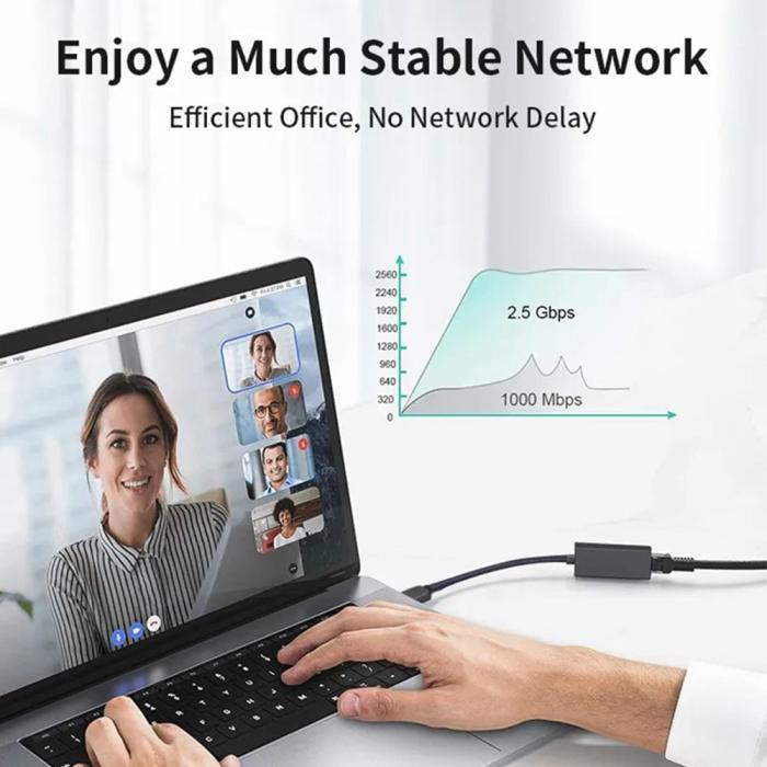 Bild 4, MINDPURE MINDPURE USB-A 2.0 - RJ45 Nätverksadapter Svart - Teknikhallen.se