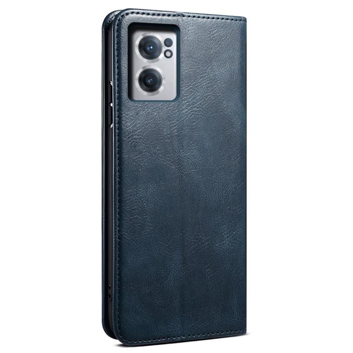 Bild 3,  OnePlus Nord CE 2 5G Fodral Flip Crazy Horse Blå - Teknikhallen.se