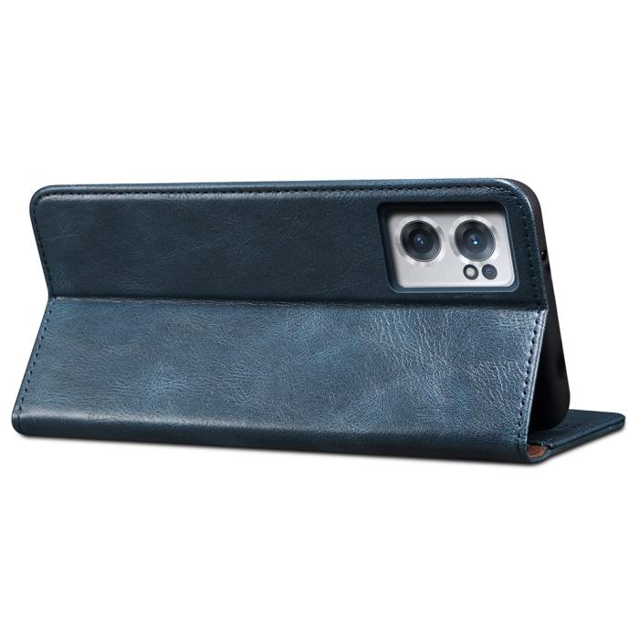 Bild 6,  OnePlus Nord CE 2 5G Fodral Flip Crazy Horse Blå - Teknikhallen.se