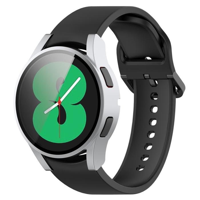 Bild 2,  Galaxy Watch FE/4 40 mm Skal Med Skärmskydd Mörk Silver - Teknikhallen.se