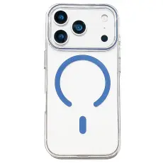  iPhone 17 Pro Skal MagSafe Transparent / Bl&aring; - Teknikhallen.se
