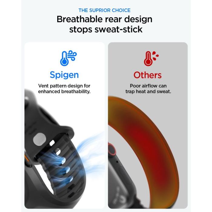 Bild 2, Spigen Spigen Apple Watch 49 mm Skal / Armband Liquid Air 'Pro' - Teknikhallen.se