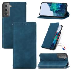  Samsung Galaxy S22 Fodral Flip Retro L&auml;der Bl&aring; - Teknikhallen.se