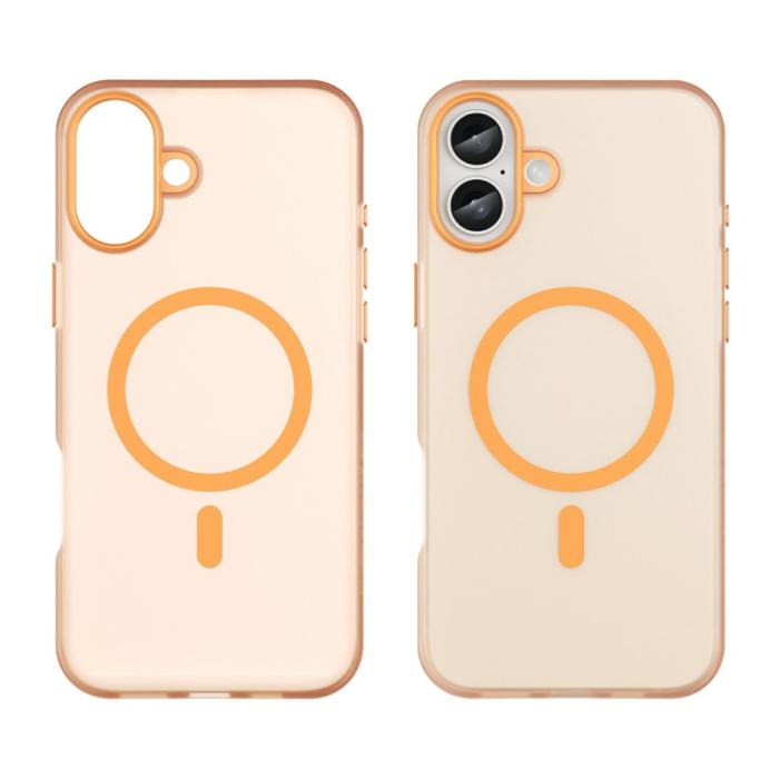 Bild 2,  iPhone 16 Plus Skal MagSafe Slim Matt Orange - Teknikhallen.se