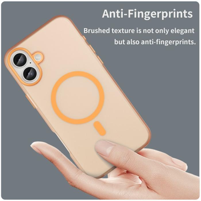 Bild 5,  iPhone 16 Plus Skal MagSafe Slim Matt Orange - Teknikhallen.se