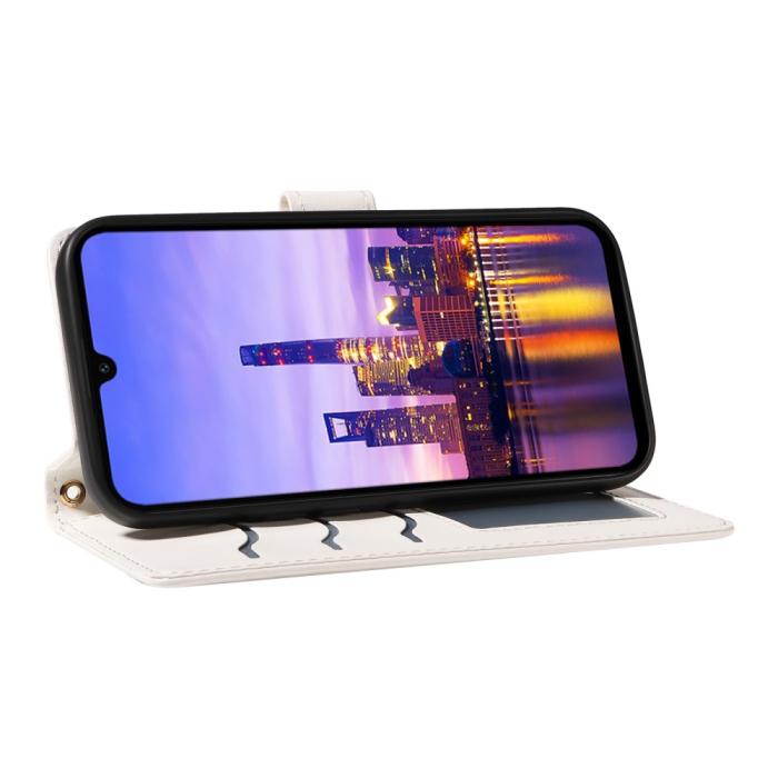 Bild 3,  Samsung Galaxy A16 / A26 5G Fodral Rhombus Läder Vit - Teknikhallen.se