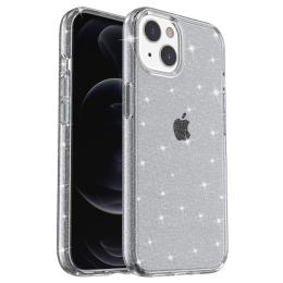  iPhone 15 Skal Hybrid Glitter Grå - Teknikhallen.se