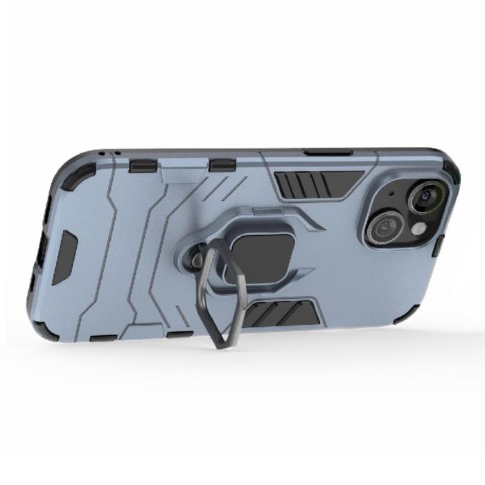 Bild 4,  iPhone 15 Skal Hybrid Armor Ring Blå - Teknikhallen.se