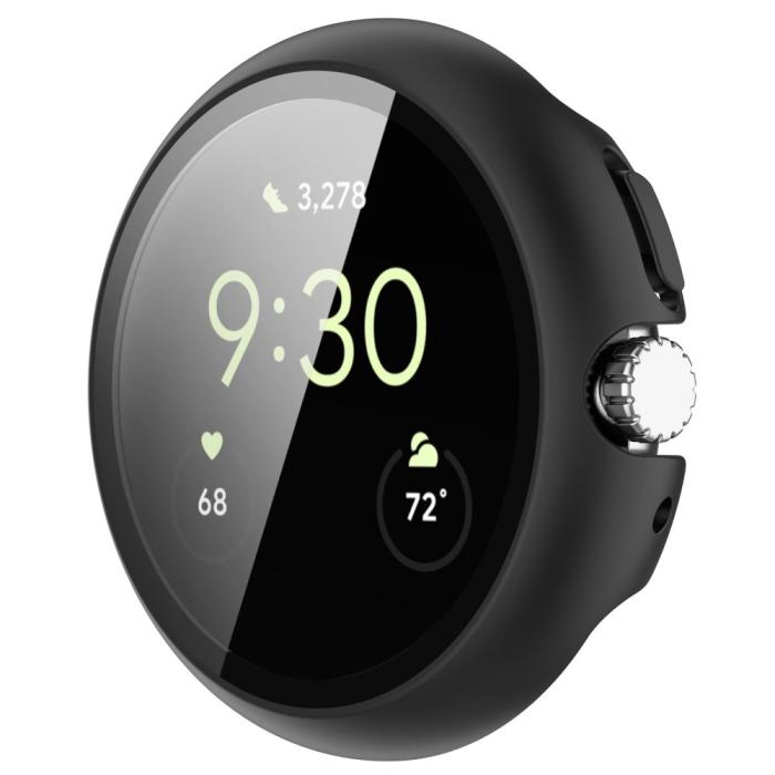 Bild 4,  Google Pixel Watch / Watch 2 Skal Med Härdat Glas Svart - Teknikhallen.se