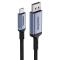 BASEUS Baseus 1.5m USB-C - DisplayPort Nylon Kabel 8K 60Hz Svart - Teknikhallen.se