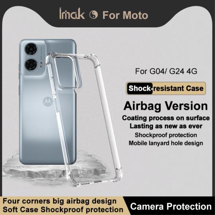 Bild 3, IMAK IMAK Motorola Moto G04 4G/G24 4G TPU Skal Transparent - Teknikhallen.se
