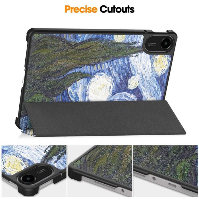 Bild 6,  Xiaomi Redmi Pad 2 Fodral Tri-Fold Brush Painting - Teknikhallen.se