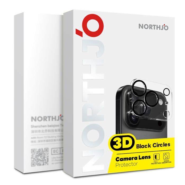 Bild 4, NORTHJO NORTHJO iPhone 17 2-PACK Linsskydd Härdat Glas - Teknikhallen.se