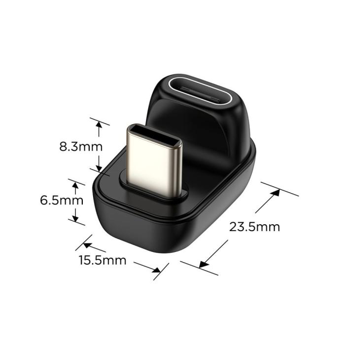 Bild 3, Tech-Protect Tech-Protect USB-C - USB-C Adapter UltraBoost Svart - Teknikhallen.se