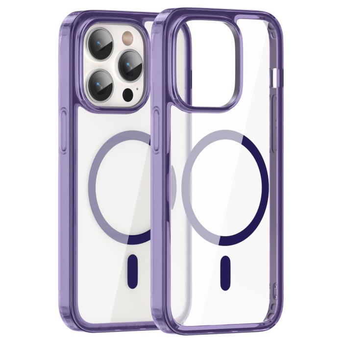 Bild 2, ColorPop ColorPop iPhone 14 Pro Skal CH MagSafe Transparent/Lila - Teknikhallen.se