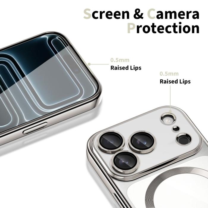 Bild 4, Tech-Protect Tech-Protect iPhone 17 Pro Skal MagSafe MagFlex Shiny Silver - Teknikhallen.se