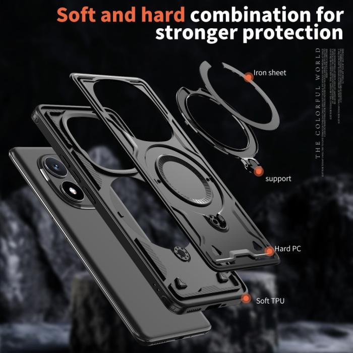 Bild 6,  Xiaomi Redmi Note 14 Pro 5G Skal MagSafe Kickstand Hybrid Svart - Teknikhallen.se