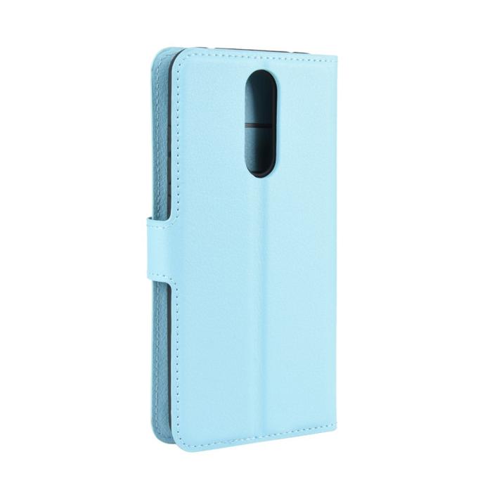 Bild 3,  Xiaomi Redmi 8 - Litchi Plånboksfodral - Ljus Blå - Teknikhallen.se