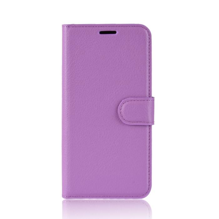 Bild 2,  Xiaomi Redmi 8 - Litchi Plånboksfodral - Lila - Teknikhallen.se