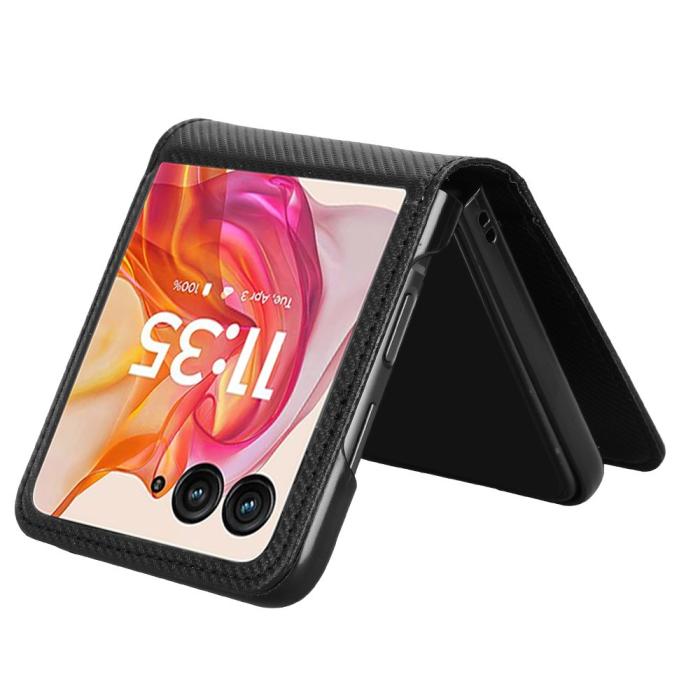 Bild 4,  Motorola Razr 50 Ultra 5G Skal Med Kortfack Läder Svart - Teknikhallen.se
