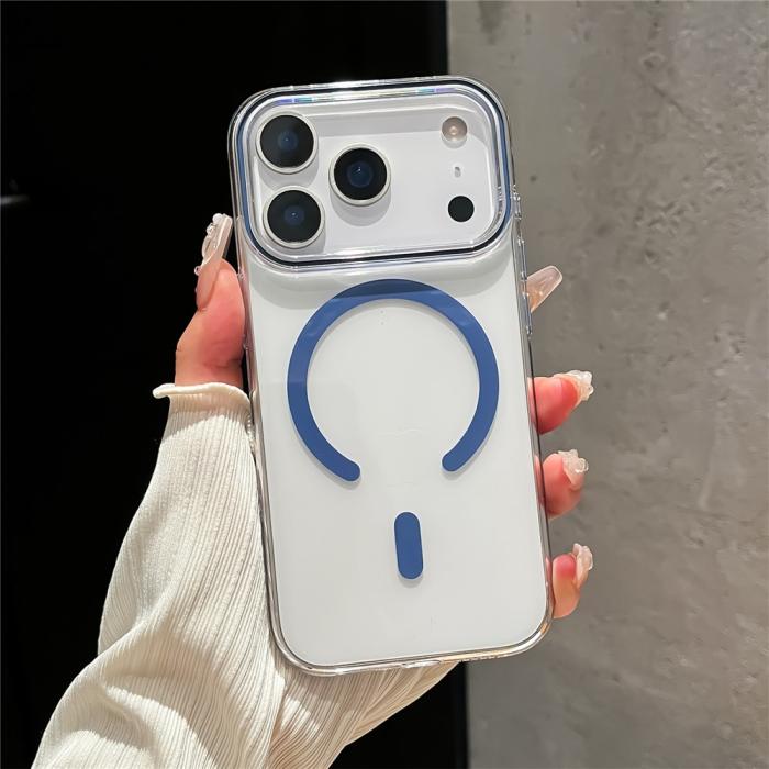 Bild 2,  iPhone 17 Pro Skal MagSafe Transparent / Blå - Teknikhallen.se