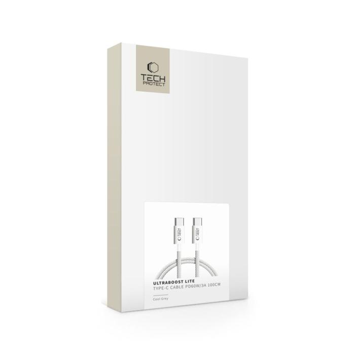 Bild 6, Tech-Protect Tech-Protect 1m 60W/3A PD USB-C-USB-C Kabel UltraBoost - Teknikhallen.se