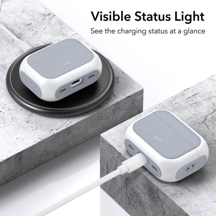 Bild 4, ESR ESR AirPods Pro 1/2 Fodral Orbit MagSafe HaloLock Vit - Teknikhallen.se