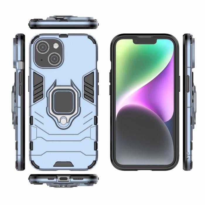 Bild 5,  iPhone 15 Skal Hybrid Armor Ring Blå - Teknikhallen.se