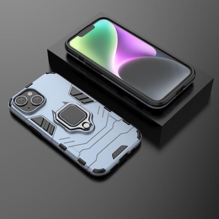 Bild 6,  iPhone 15 Skal Hybrid Armor Ring Blå - Teknikhallen.se