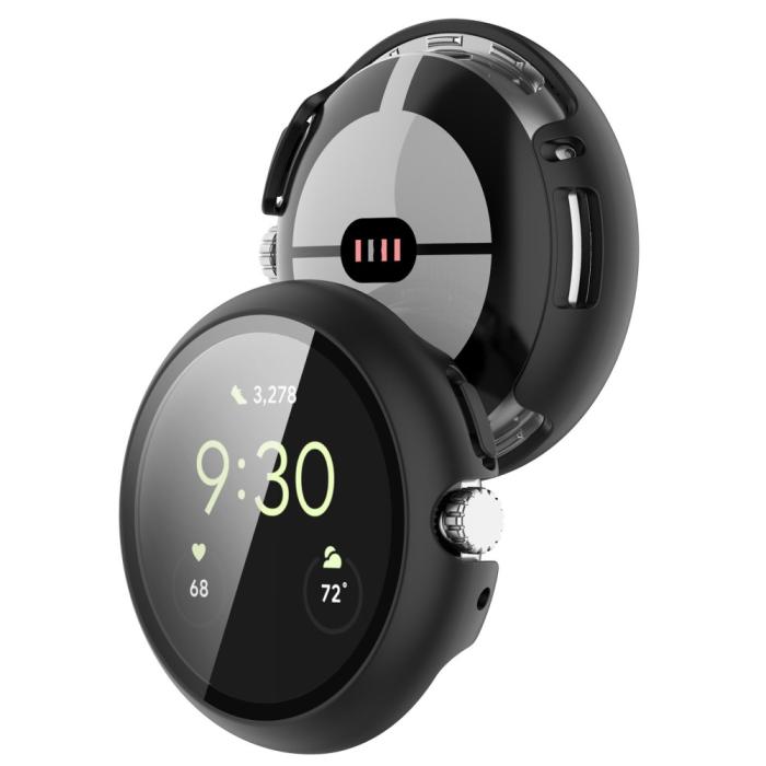 Bild 5,  Google Pixel Watch / Watch 2 Skal Med Härdat Glas Svart - Teknikhallen.se