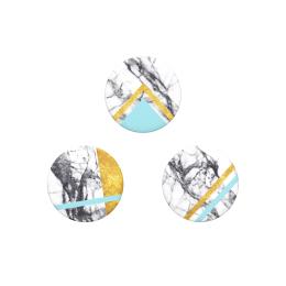 PopSockets PopSockets 3-PACK Avtagbara MINI Grip White Marble Glam - Teknikhallen.se