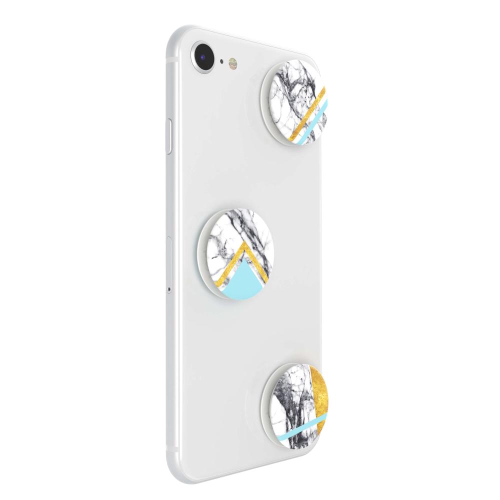 PopSockets PopSockets 3-PACK Avtagbara MINI Grip White Marble Glam - Teknikhallen.se