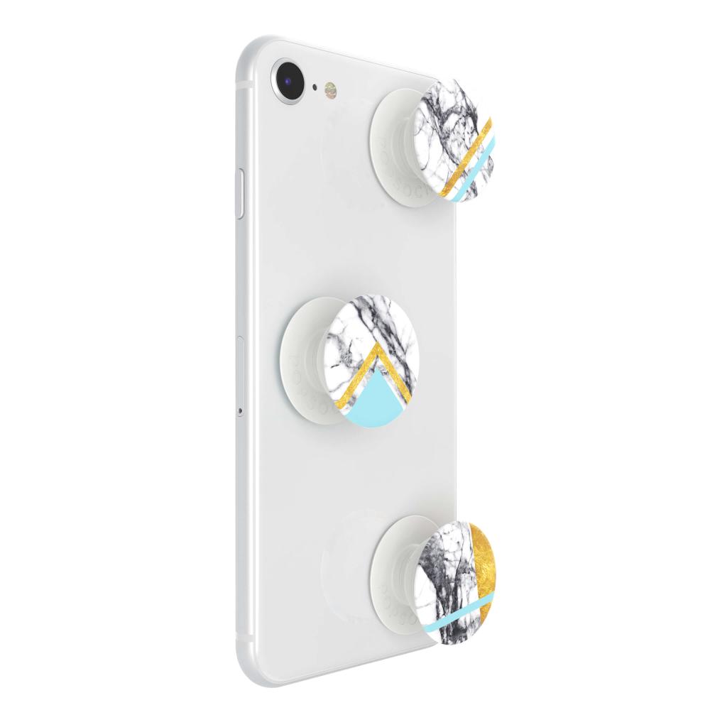 PopSockets PopSockets 3-PACK Avtagbara MINI Grip White Marble Glam - Teknikhallen.se