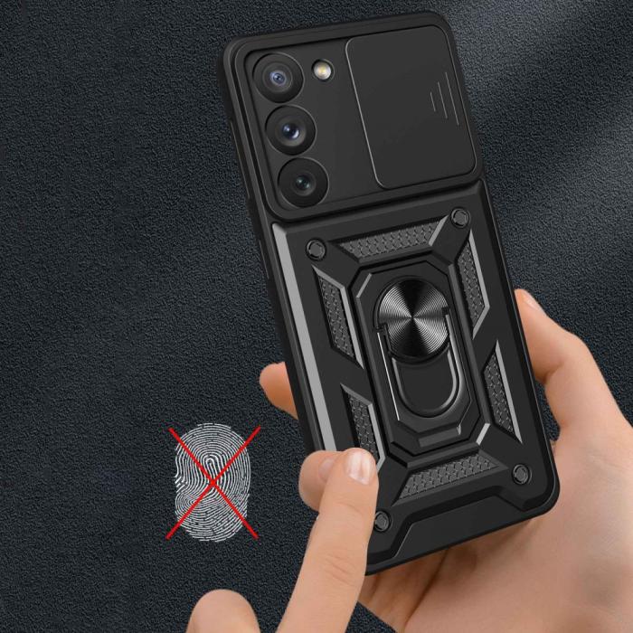 Bild 6,  Samsung Galaxy S23 Plus Skal Ring CamShield Hybrid Silver - Teknikhallen.se